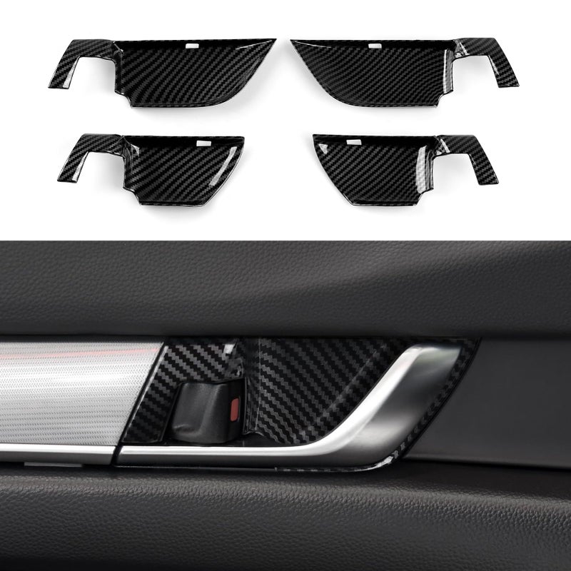 BRMYL Car Inner Door Handle Bowl Decals for Honda Accord 2018 2019 2020 2021 2022 10th Gen Accessories ABS Carbon Fiber Interior Stickers